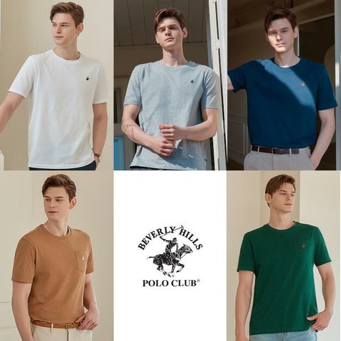 [삼성카드5%할인]25SS 비버리힐즈폴로클럽 남성 데일리 반팔 티셔츠 5종