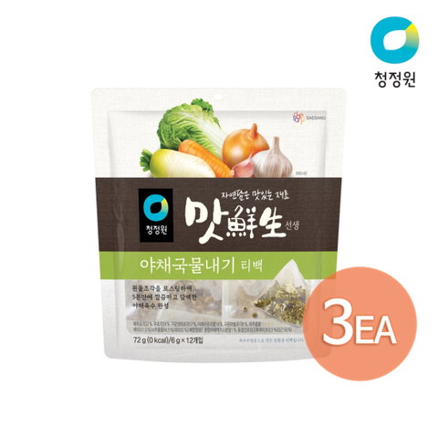 맛선생 야채국물내기 티백 72g x 3개