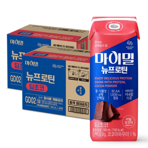 (광주신세계)대상웰라이프 마이밀 마시는 뉴프로틴 딥초코 (60팩)
