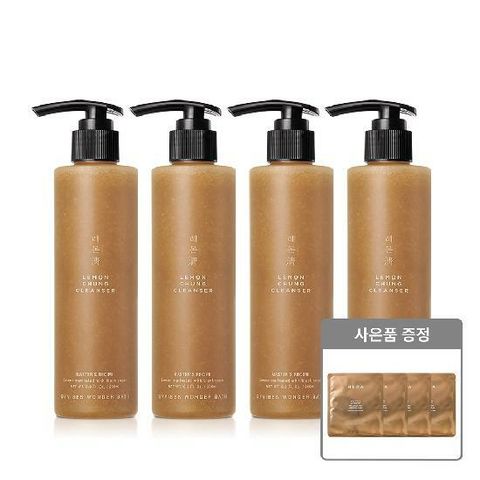 조성아 레몬청 클렌저 200ml 4개 + 헤라 에이지 어웨이 에스테틱 콜라겐 마스크 4매