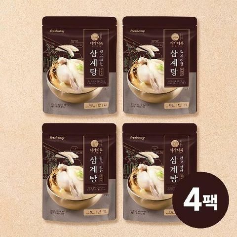 [프레시지] 다가다복 삼계탕1kg X 4팩 (소비기한 25/09)(M)