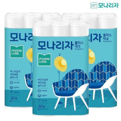 모나리자 플러스데코 27m*30롤 x 3팩