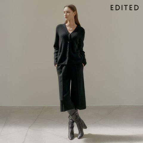 [삼성카드5%할인][25FW 최신상] 에디티드 라쿤울 니트 버뮤다 팬츠 