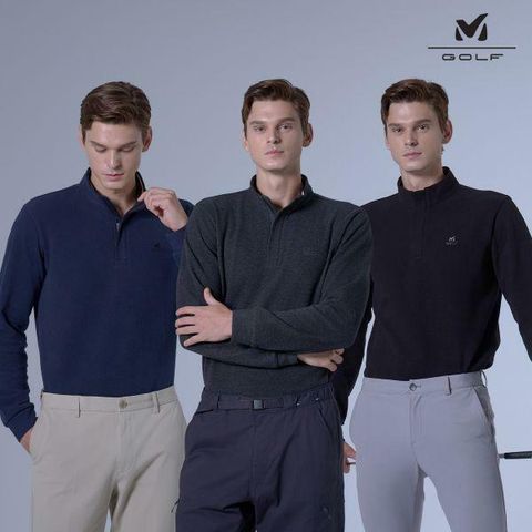 [삼성카드5%할인]25FW 밀레골프 남성 하프집업 3종세트