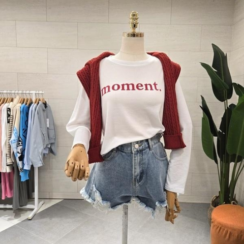 에잇컨셉 C25C7FTS118 텐션 모먼트 긴팔티셔츠