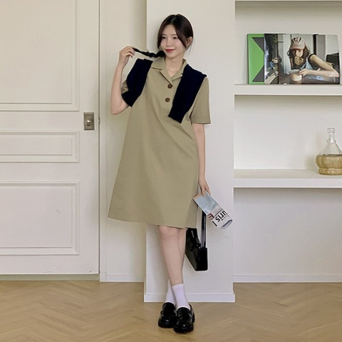 (신세계센텀점)러브모드 반팔 미디원피스 H OPS0429