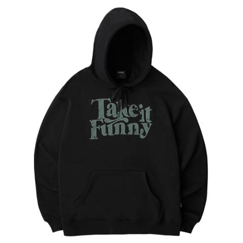 Take It Funny 오버 후드 블랙