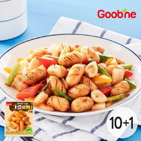 굽네 닭가슴살 비엔나 마늘 100g*10+1팩 AO05
