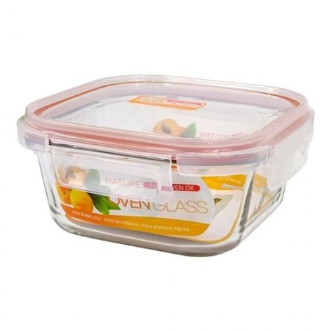 오븐 글라스 정사각 800ml 밀폐 내열유리 전자레인지[32426054]