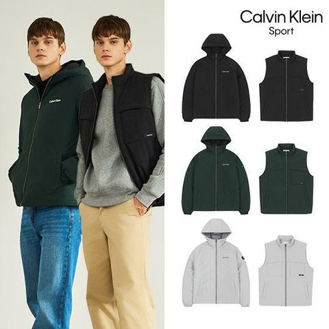 [삼성카드5%할인]25FW] 캘빈클라인 스포츠 남성 웰론점퍼+베스트 2종세트
