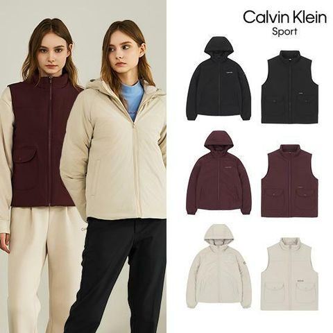 [삼성카드5%할인]25FW] 캘빈클라인 스포츠 여성 웰론점퍼+베스트 2종세트