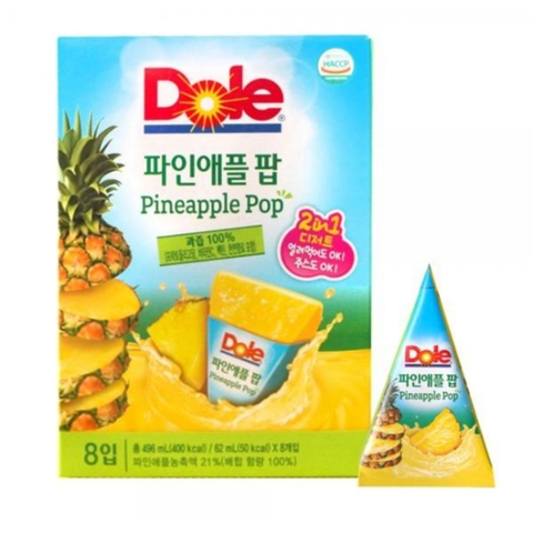 (신세계본점)돌 후룻팝 파인애플62ml*8개입