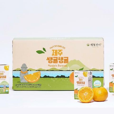 제철진미 쌩귤탱귤 제주 무농약 감귤쥬스 125ml 2박스 48개입