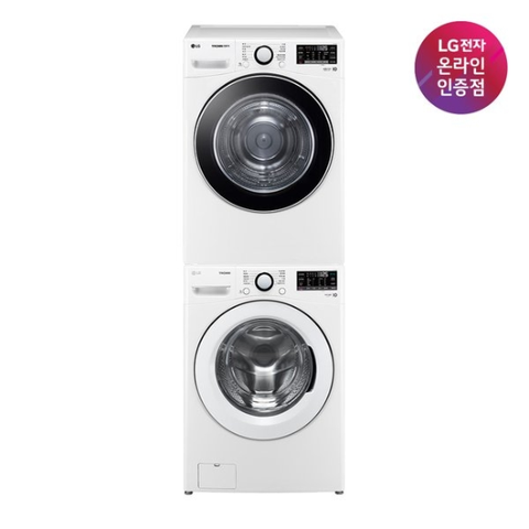 (신세계강남점)[LG전자공식인증점] LG 트롬 세트 F19WDWP+RH19WTWN [드럼세탁기+건조기]