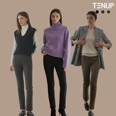 [카드 5%할인]TNEUP(텐업) 여성 소프트 기모 찰떡 스판 팬츠 3종