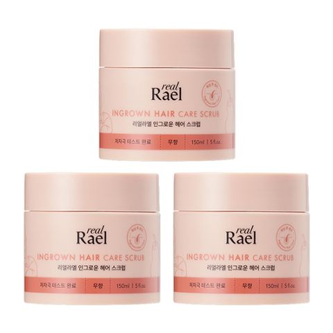 라엘 리얼 인그로운 헤어 스크럽 150ml x3 /브라질리언 왁싱 제모케어