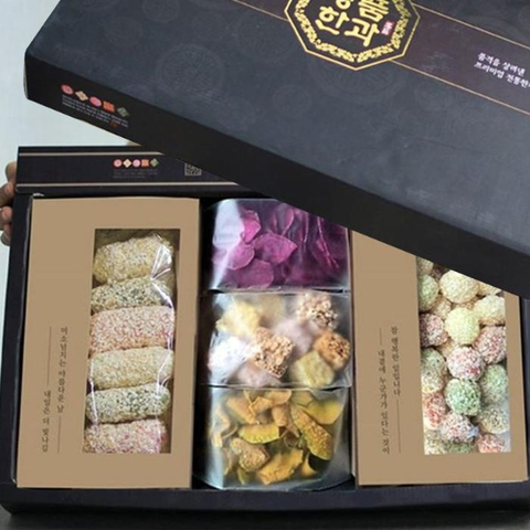 29542424-명품강정한과선물세트605g찹쌀유과선물세트참깨강정찐쌀강정들깨강정자색고구마칩단호박칩