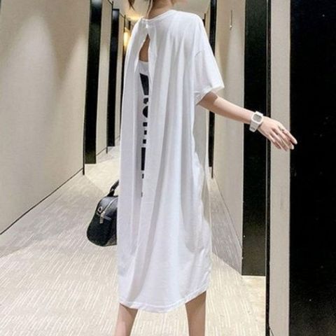 여성원피스 트임 뒷면 여성봄원피스 롱기장 원피스 신
