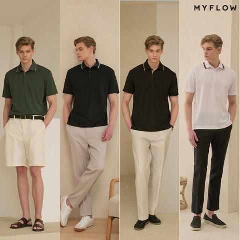 [초특가] 마이플로우 PK 반팔 셔츠 4종, 남성