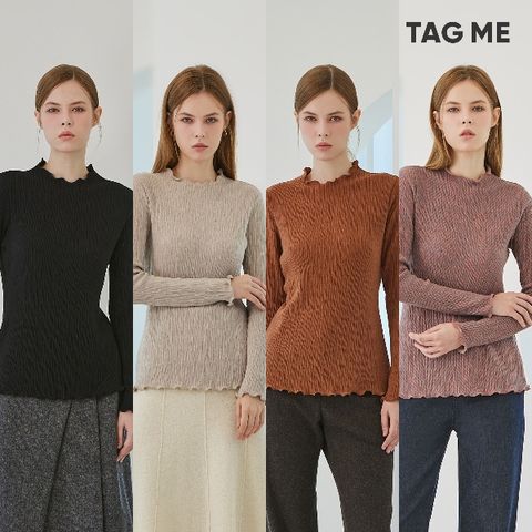 25FW[태그미] 기모 웜 플리츠 블라우스 4종, 여성