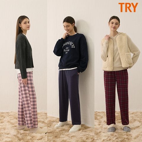 25FW 신상 트라이 여성 기모 파자마 팬츠 3종