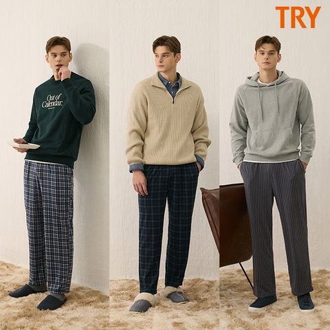 25FW 신상 트라이 남성 기모 파자마 팬츠 3종