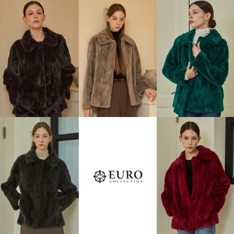 [유로컬렉션] 천연 밍크 하프 코트 1종 여성
