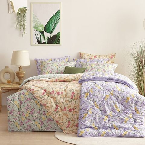 [슈퍼싱글 3장] 휴어스 소프트플란넬 워싱 차렵이불(1+1+1)