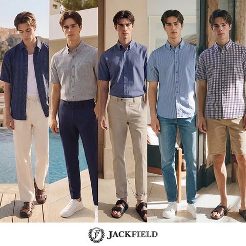 26SS[잭필드]남성 냉감 스판 반팔셔츠 5종