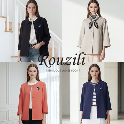 26SS[로질리] 여성 재킷 4종 패키지(재킷2+스카프1+브로치1)