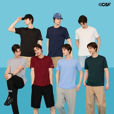 [르까프] 쿨 기능성 라운드 반팔티셔츠 7종, 남성