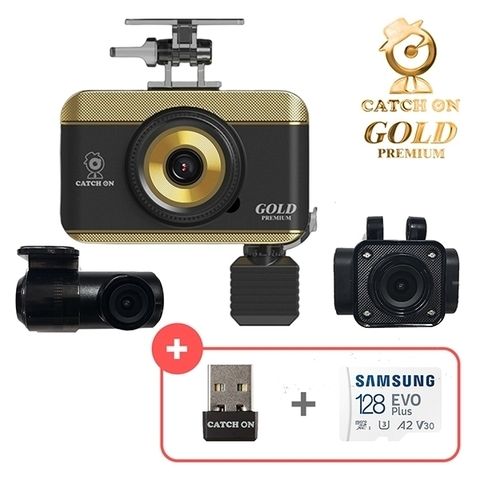 [25년 최신상] 캐치온 골드 프리미엄 4채널 블랙박스 (추가: WIFI동글 + 삼성정품 SD카드 128G)