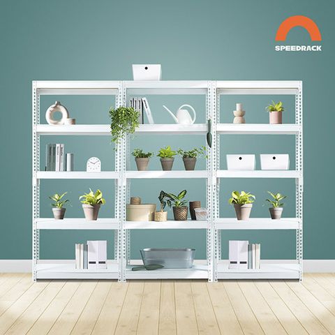 [KT단독] 스피드랙 만능 5단  선반 3세트+연결받침 (W800)