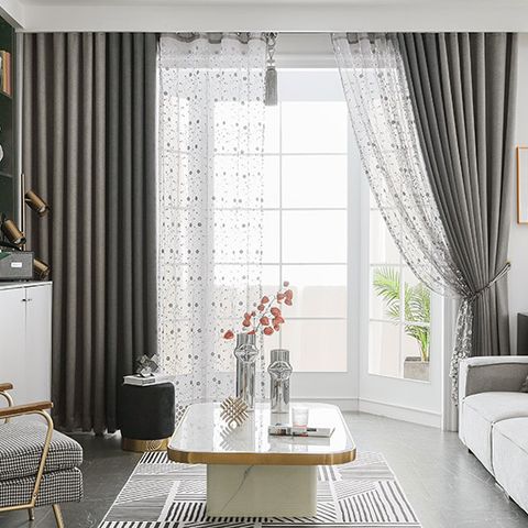 지나송 엠마 자수 암막커튼 특대형