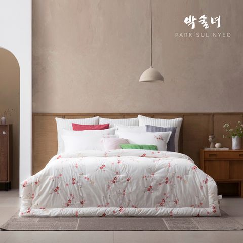(SS) 박술녀 올오버자수 광목차렵침구 풀세트 (작품명 : 야생화)