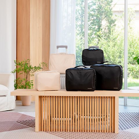 까사마루 부피싹 여행용 압축파우치 소형 S (베이지,블랙)