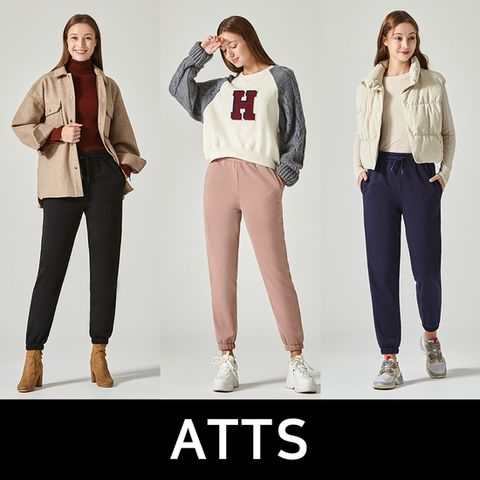 [ATTS:All The Time Sports]엣츠 24FW 여성 융기모 조거팬츠 3종 세트