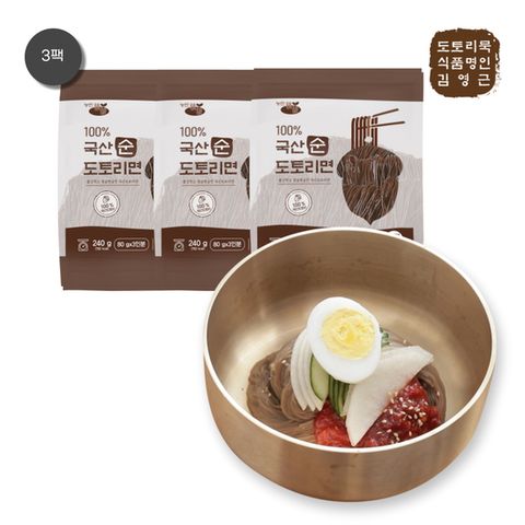 김영근 명인의 100% 국산 도토리 건면 240g * 3개