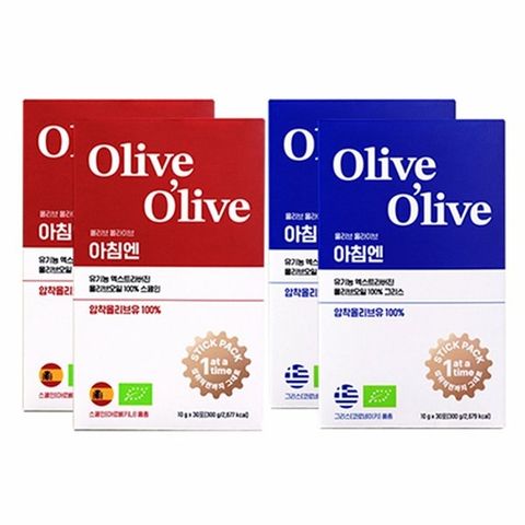 올리브올라이브 유기농 엑스트라버진 올리브오일 4박스 (스페인 2,그리스 2)