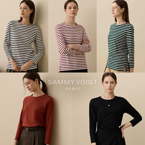 25FW 새미보이트 여성 오가닉 코튼100 티셔츠 5종