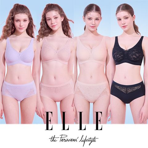 [엘르] 여성 스판레이스 퓨징 브라팬티 4세트