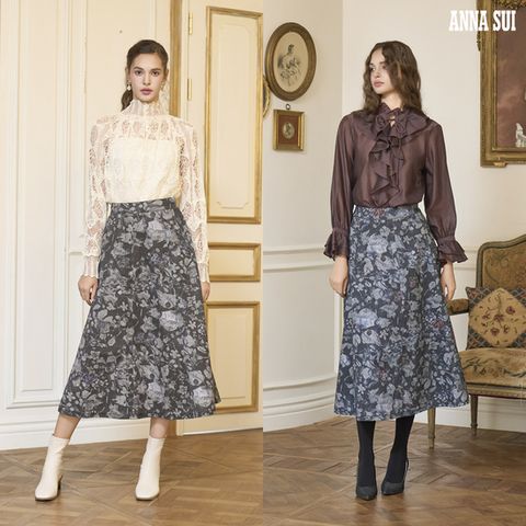 [안나수이] 25FW 시그니처 플라워 데님 스커트