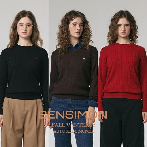 25FW 벤시몽 여성 케이블 니트 3종