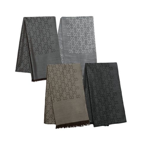 구찌 GG 패턴 울실크 혼방 숄