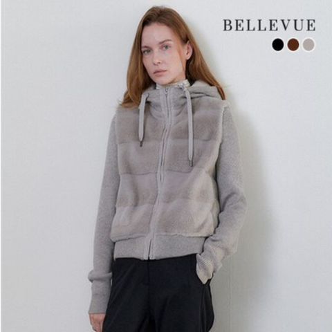 [BELLEVUE] 벨뷰 니트 다운점퍼