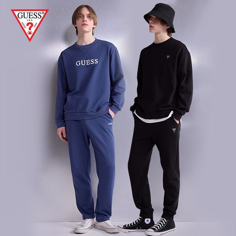 [게스] 남성 코튼테리 이지 셋업 2세트