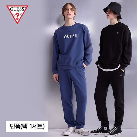 [게스] 남성 코튼테리 이지 셋업 1세트