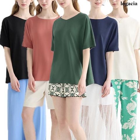 [런칭가 66,000원]25SS 로가시아 엘르 반전 티블라우스 5종