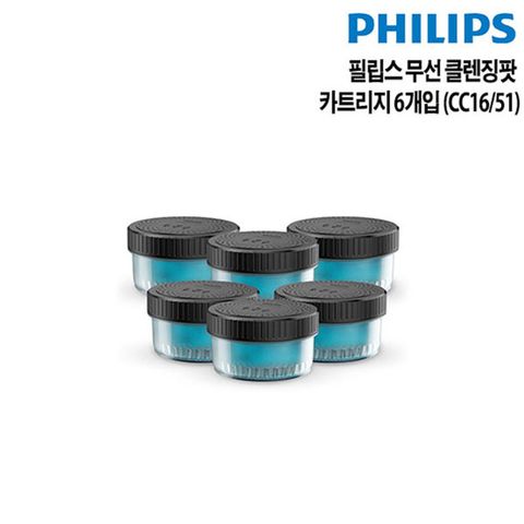필립스 면도기 무선 클렌징 팟 카트리지 6개입 CC16/51