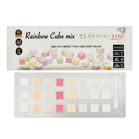 [레인보우큐브] 칼슘쏙쏙 치즈 믹스 80g x 1팩 (팩당 24입)